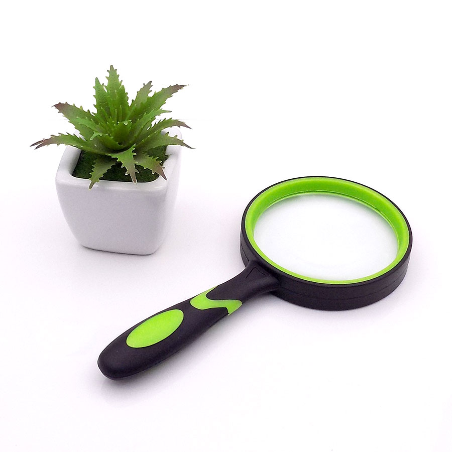 80mm Ergonomic Magnifying Glass with Rubber Grip