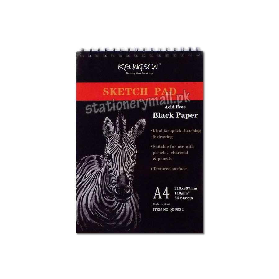 Black Paper Sketch Pad - Acid free Quick Sketching