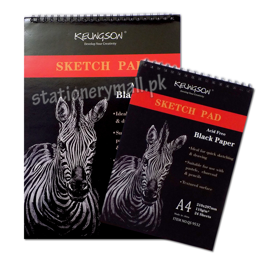 Black Paper Sketch Pad - Acid free Quick Sketching