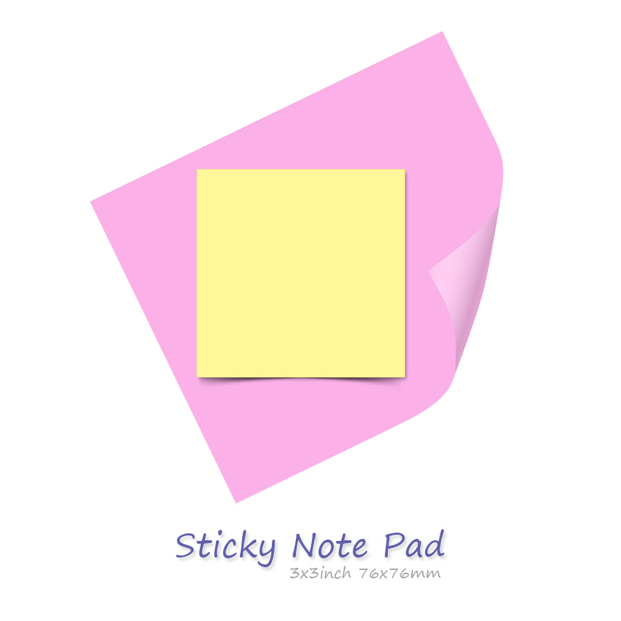 Sticky Notes Pad 3 x 3 (YELLOW) - Perfect for Quick Reminders