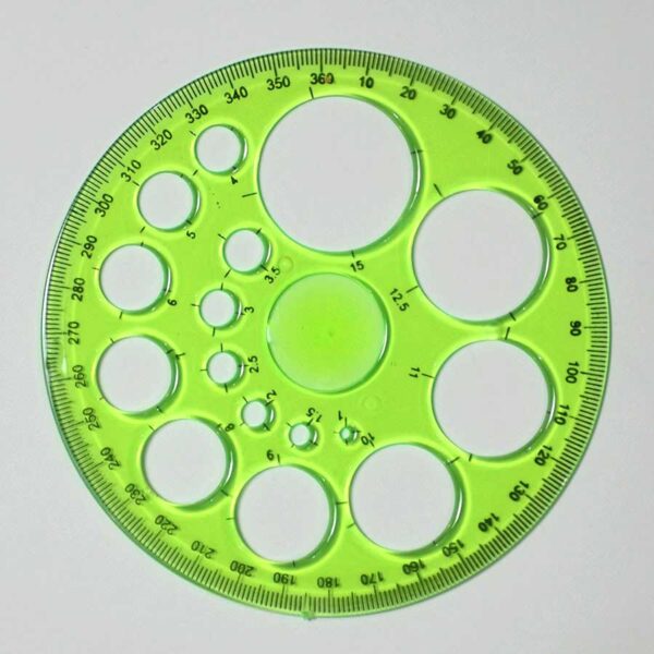 360-Degree Circular Protractor, Transparent Drafting Ruler for Angle Measurement, Geometry - Image 4