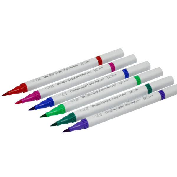 18-Color Double-Headed Outliner Marker Set