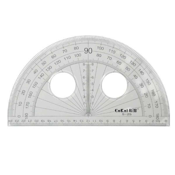Transparent Semi-Circular Protractor