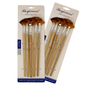 6-Piece Fan Paint Brush Set – Professional Artist Brushes #1388-8