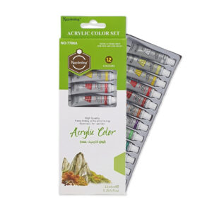 Keep Smiling Acrylic Color Set 6 ml Tubes - 12 Vibrant Colors, High-Quality Paints for Artists