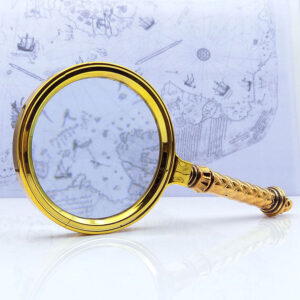 Magnifying Glass 80mm with Vintage Gold-Plated For Reading, Jewelry Inspection