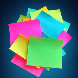 Neon Multi Colour Sticky Notes - Assorted Bright Colours  Perfect for Office, School