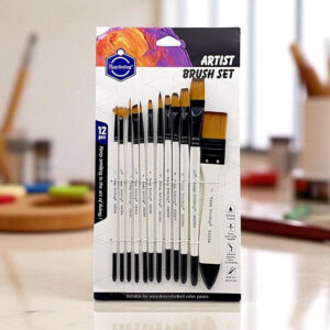 Keep Smiling 12-Piece Artist Paint Brush Set – Versatile Brushes