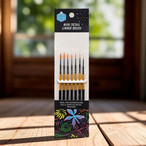 6-Piece Mini Detail Brushes - Ideal for Fine Art, Illustration & Crafting