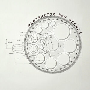Geometry Protractor Circle Ruler - 360 Degree Measuring Template