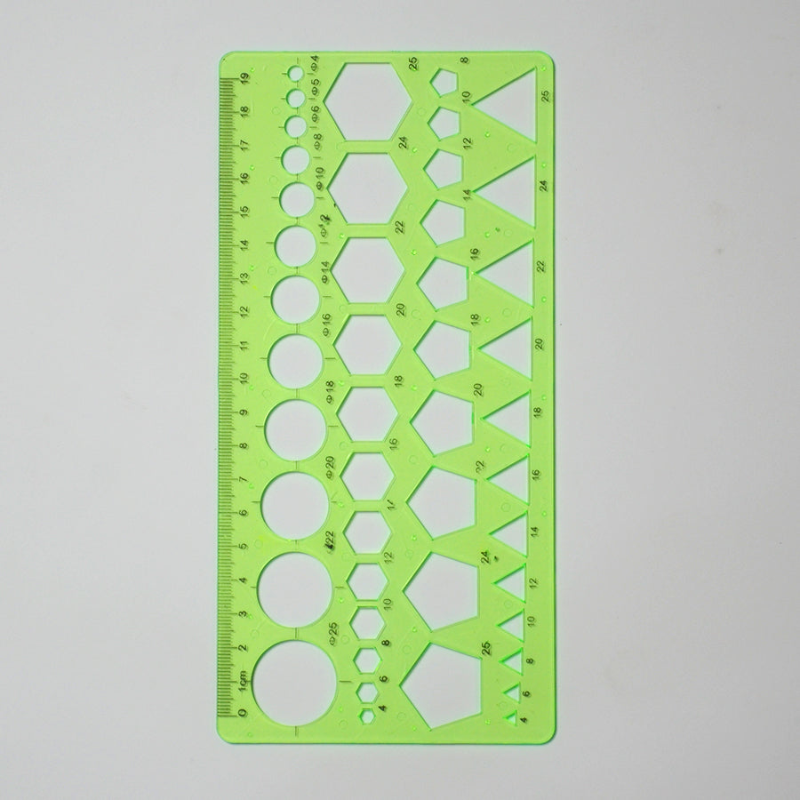 Multi-Functional Stencil Ruler - Hexagon, Circle, and Triangle Shapes for DIY Projects - Image 2
