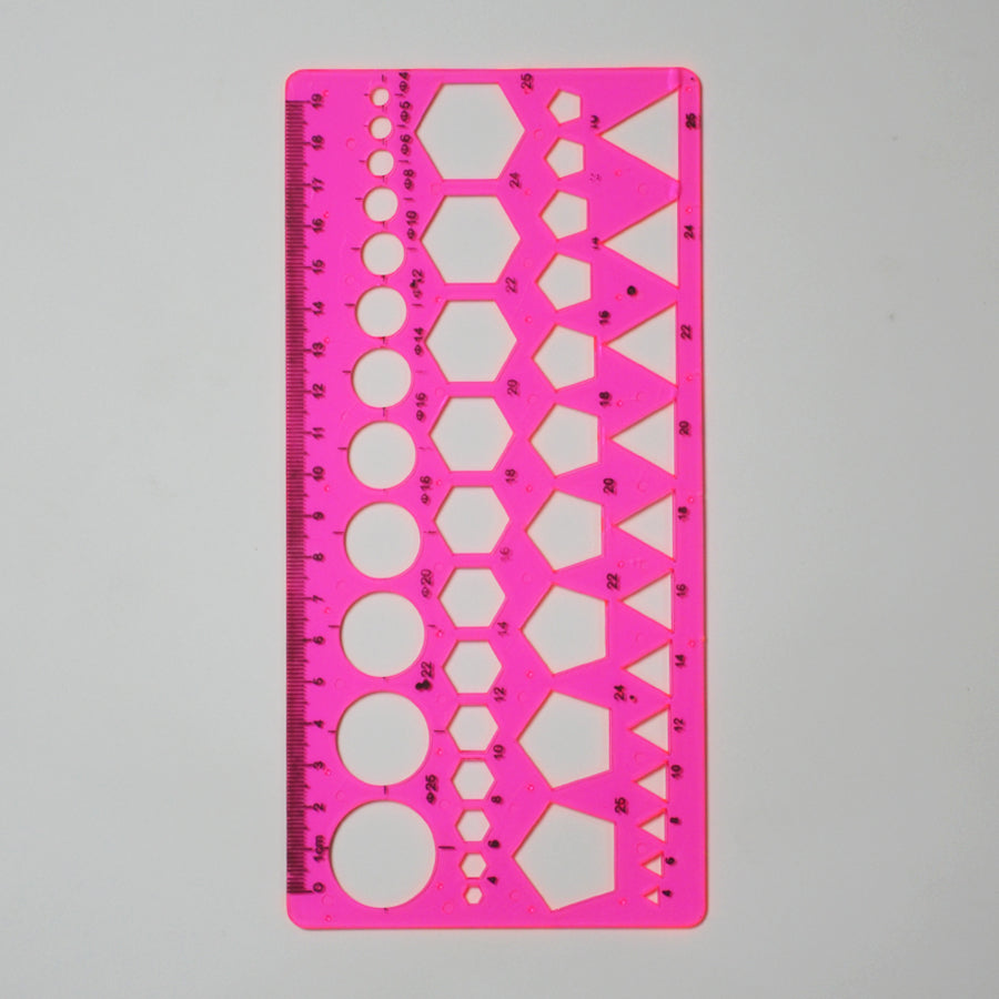 Multi-Functional Stencil Ruler - Hexagon, Circle, and Triangle Shapes for DIY Projects - Image 3