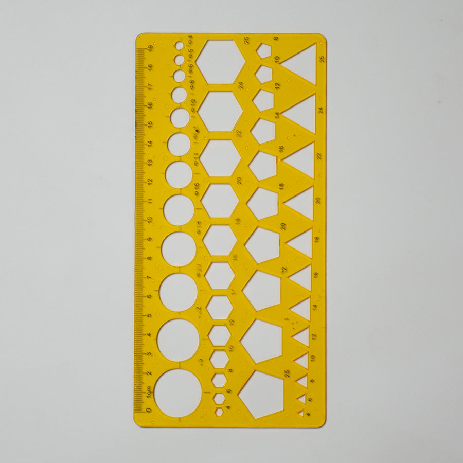 Multi-Functional Stencil Ruler - Hexagon, Circle, and Triangle Shapes for DIY Projects - Image 4
