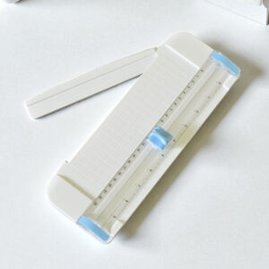 Rotary Paper Cutter with Extendable Ruler and Grid Guide for Office, Crafting