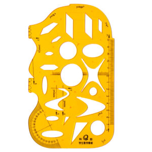 Geometry Stencil Template with Ruler - Accurate Drawing Tool for Math, Art, and Design