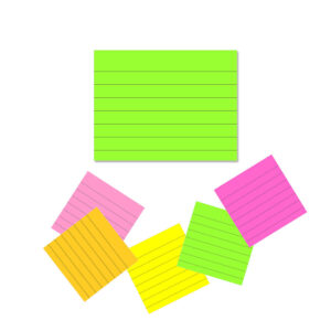 Neon Multi-Color Lined Sticky Notepads for Office, School & Creative Projects