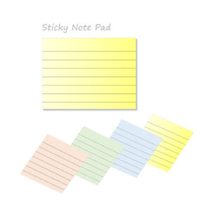 Soft Colour Sticky Notes –  Lined, Removable Notes for Office, School, and Home