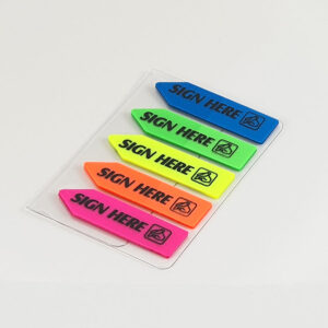Vibrant Bookmarks -  Neon Tabs with Ruler for Organising