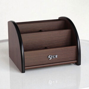 Multi-Compartment Wooden Desk Organizer – Elegant For Office & Home