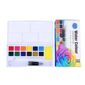 Keep Smiling 12-Piece Solid Transparent Water Colour Set