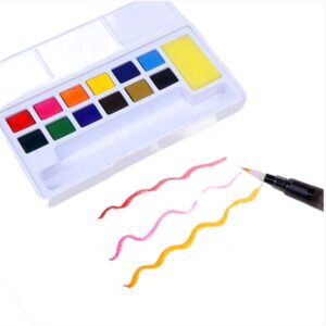 Keep Smiling 12-Piece Solid Transparent Water Colour Set