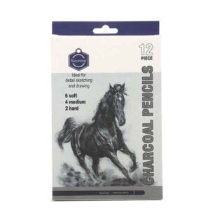 Keep Smiling Mix Charcoal Pencils Set Of 12 Pencils