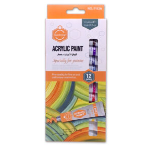 Keep Smiling Fine Quality Acrylic Paint 12-Colors 12ml Tubes set