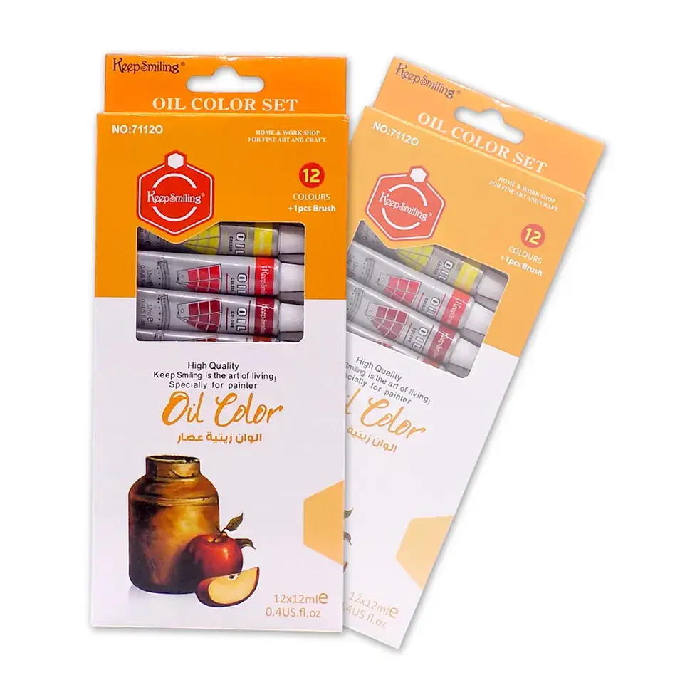 KeepSmiling Oil Pinting Colors 12ml Vibrant 12-Colors set. - Image 2