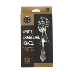 Keep Smiling White Charcoal Pencils Set Of 12 Pencils