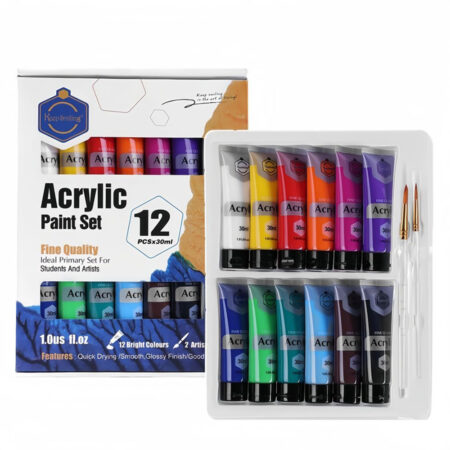 Keep Smiling Acrylic Paints 30ml Tube Set - 12 Colors
