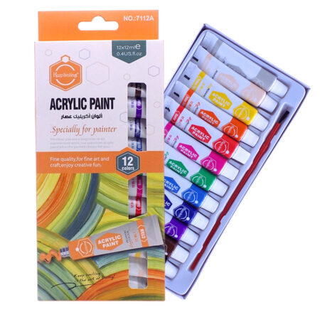 Keep Smiling Fine Quality Acrylic Paint 12-Colors 12ml Tubes set