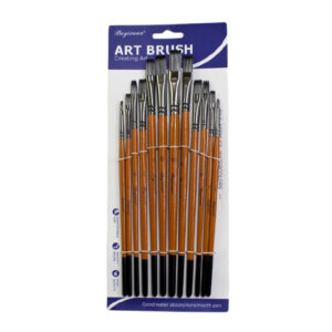 Flat Head Paint Brush 12 Pc Set