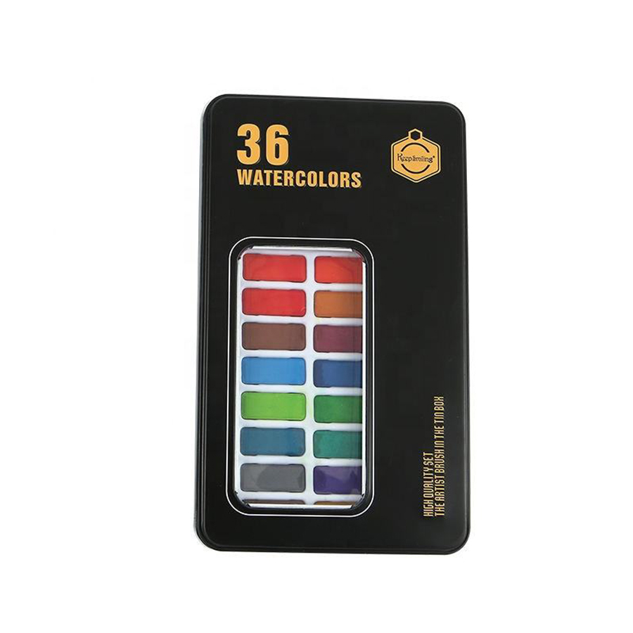 Keep Smiling Watercolor 36 color Tin Set