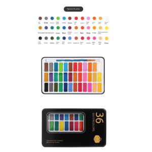 Keep Smiling Watercolor 36 color Tin Set