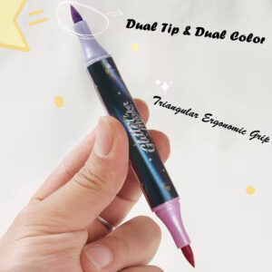 Dual-Tip Glitter Marker 12-Color Set