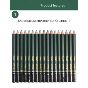 Keep Smiling 42-Piece Professional Sketching and Drawing Pencil Set
